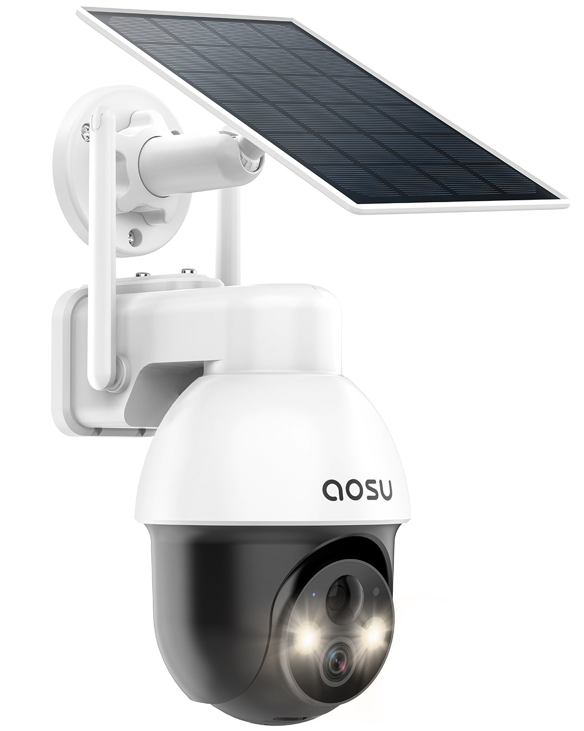 C9L Solar Security Cameras Wireless WiFi, 360° View 2K Outdoor Camera with Smart Siren Spotlights